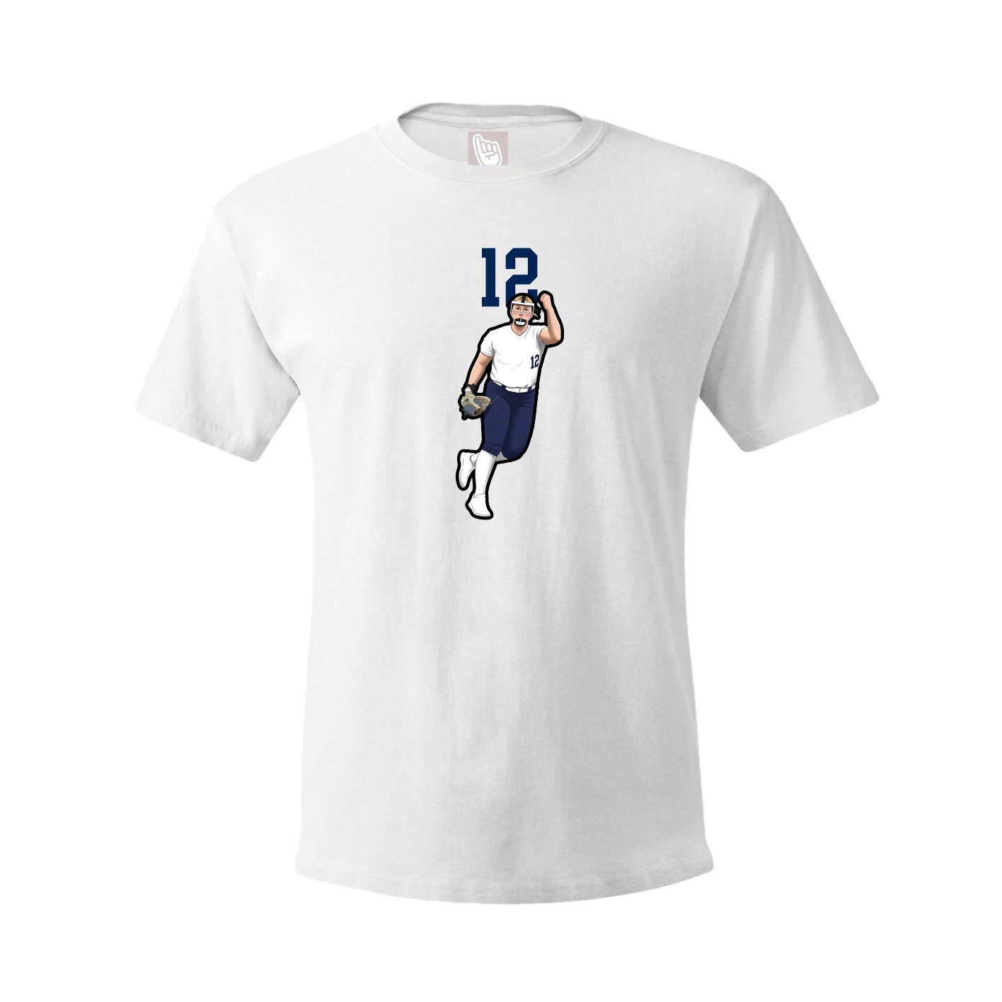 Youth Tee — Number Top in White