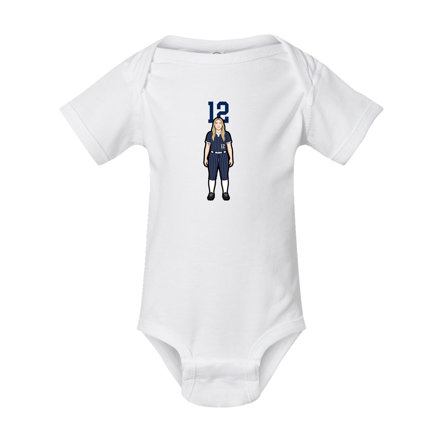 Baby Onesie — Number Top in White