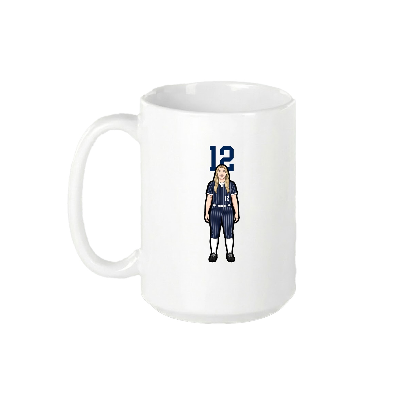 15oz Coffee Mug — Number Top in White