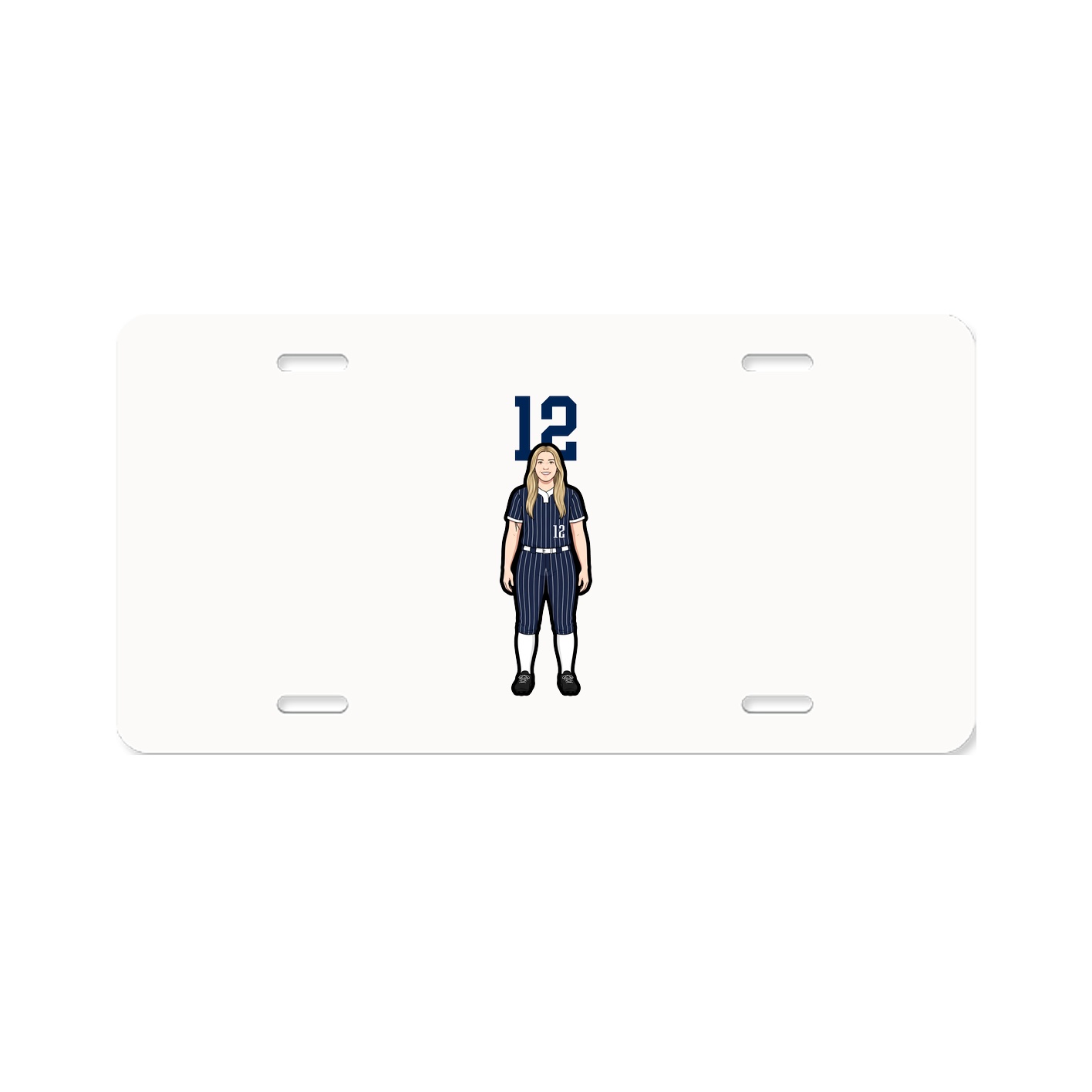 License Plate — Number Top in Classic