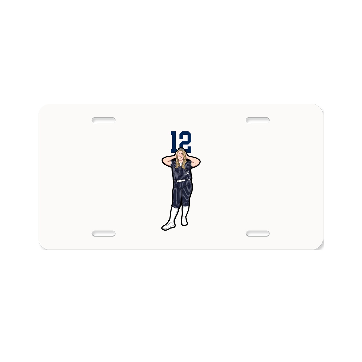 License Plate — Number Top in Classic