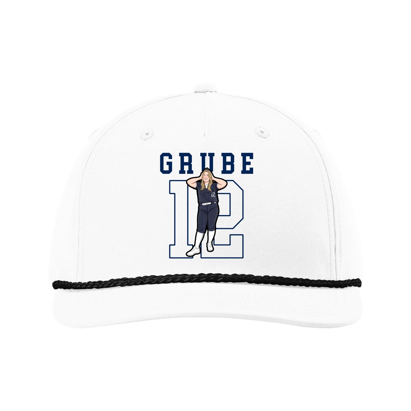 Five-Panel Classic Rope Cap — Shirsey in White