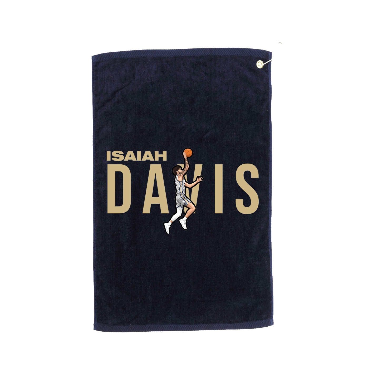 Golf Towel — Player Name in Navy
