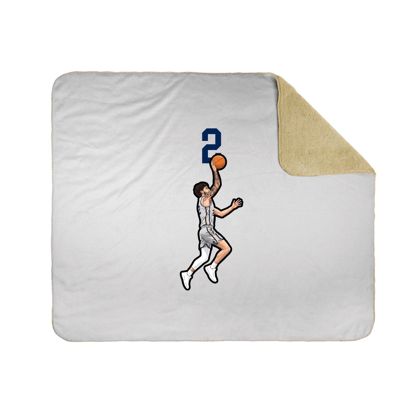 Throw Blanket — Number Top in White