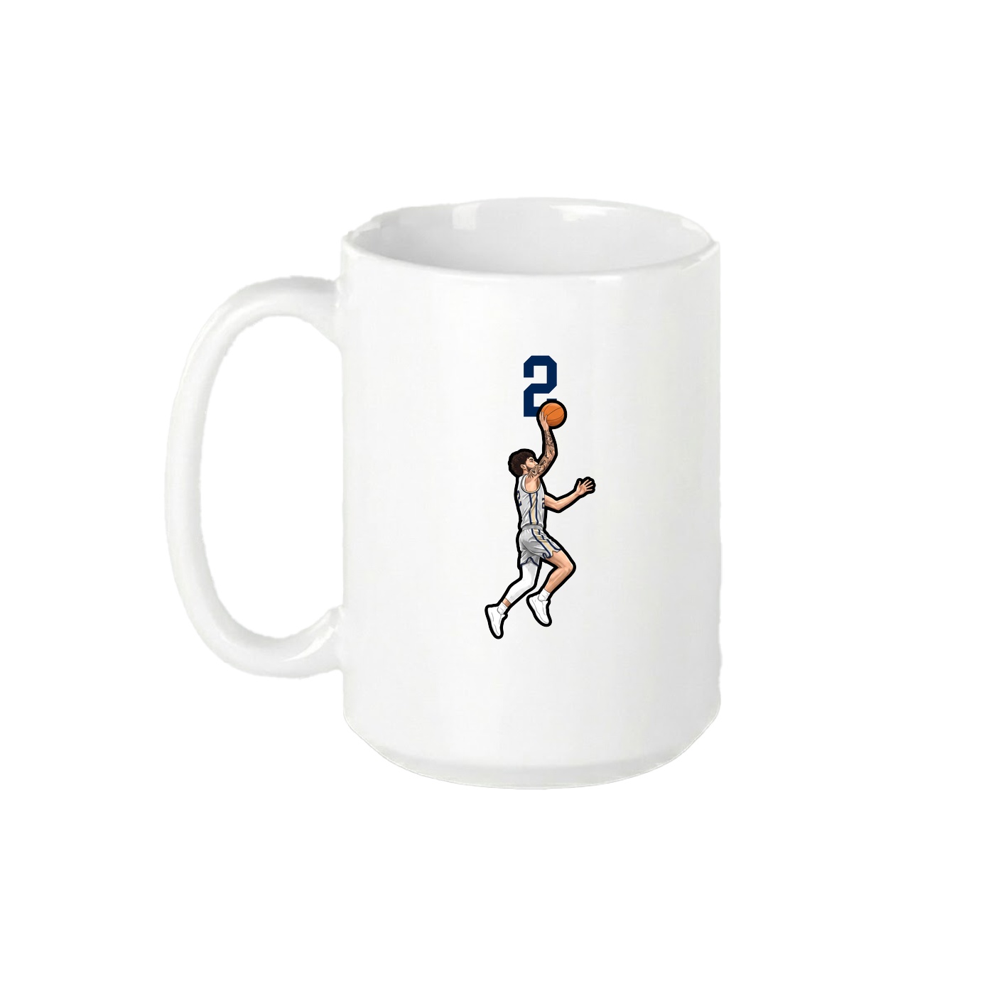 15oz Coffee Mug — Number Top in White
