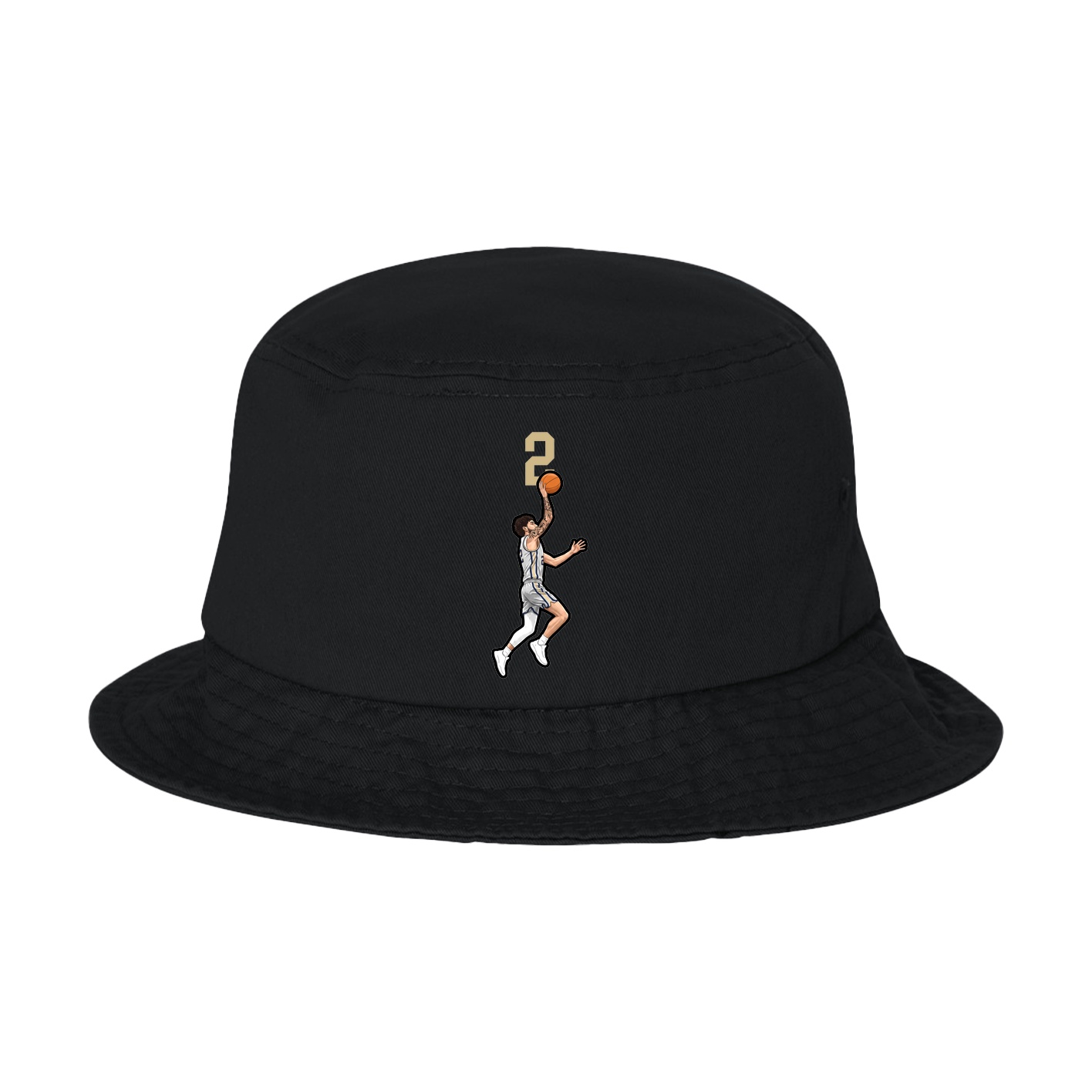 Bucket Cap — Number Top in Black