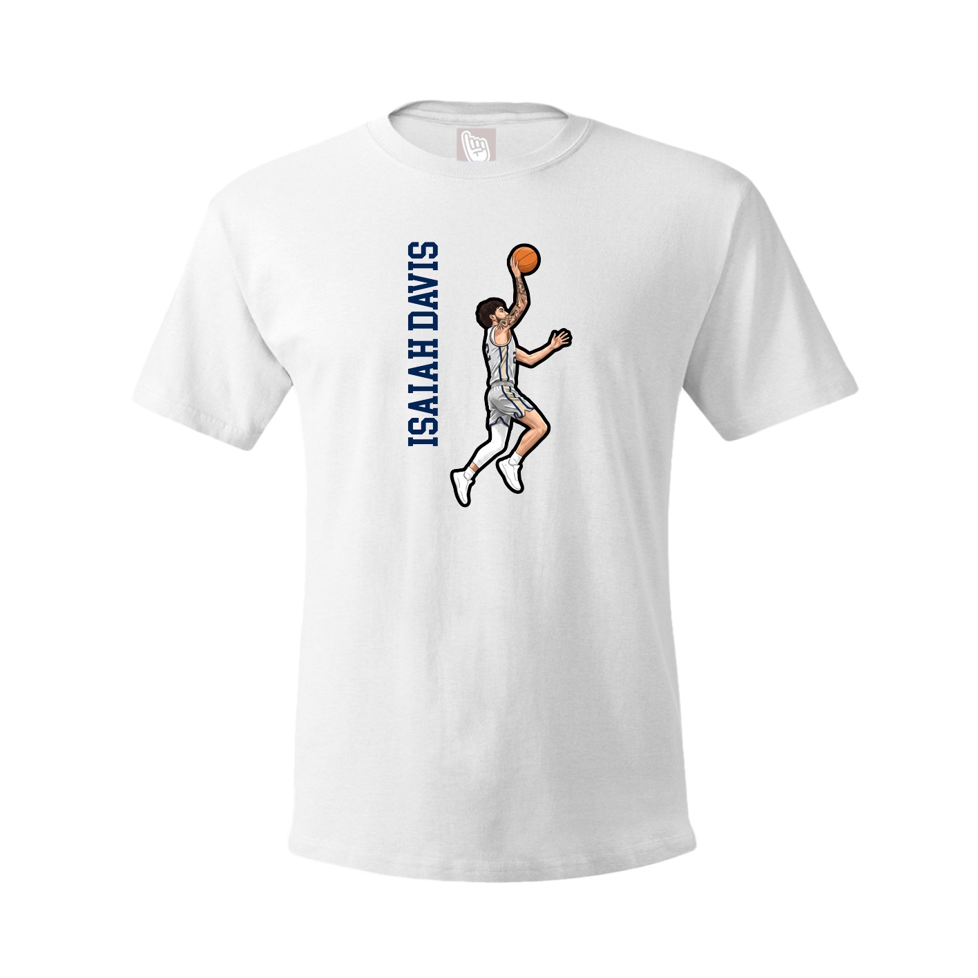 Tee — Name Vertical in White