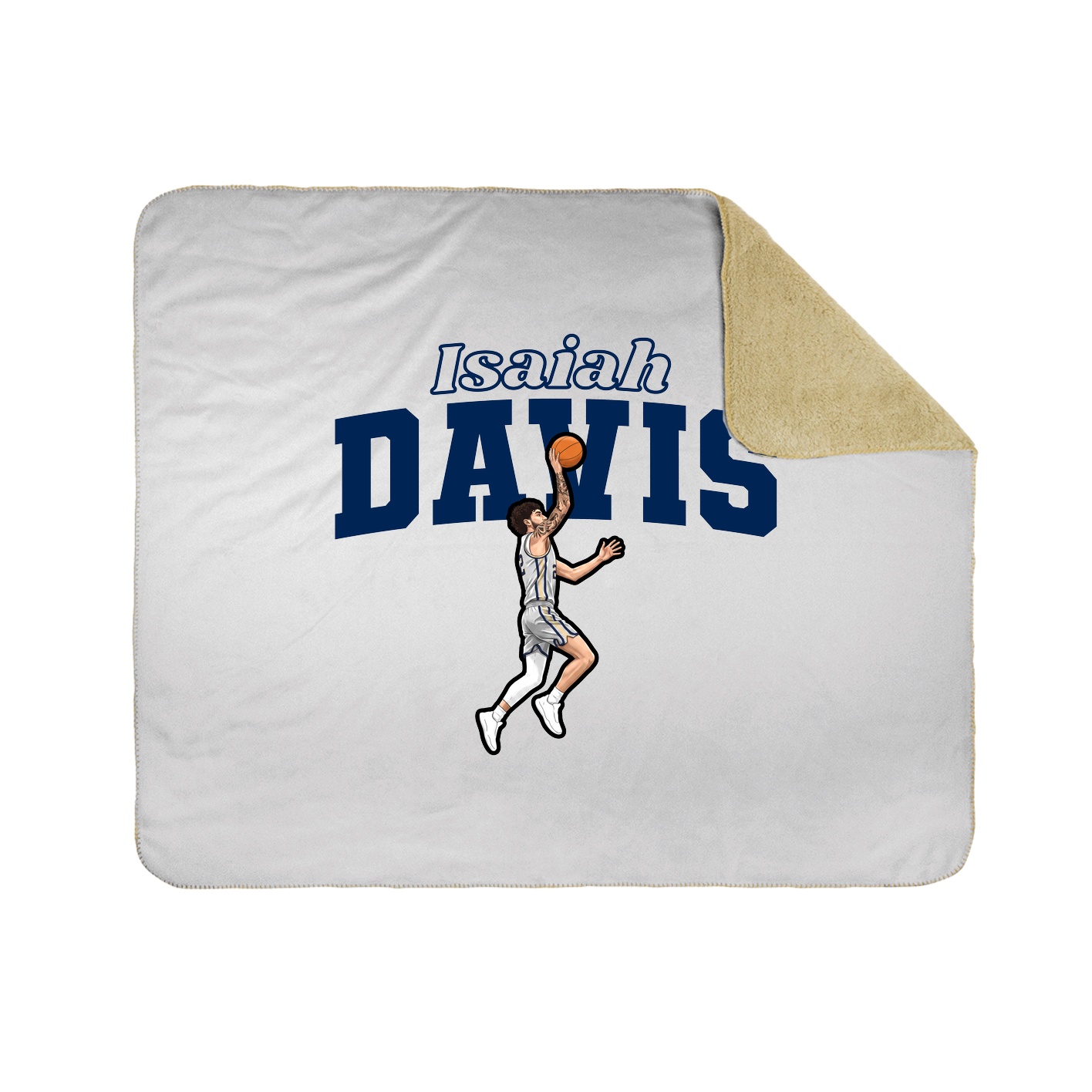 Throw Blanket — Name Arch in White