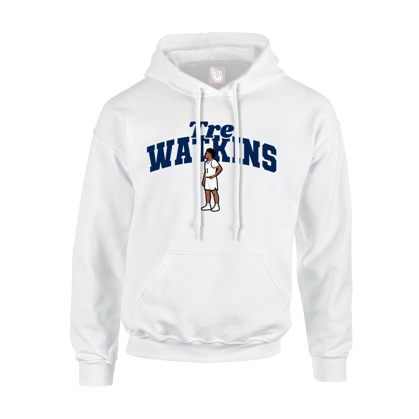 Youth Hoodie — Signature Arch in White