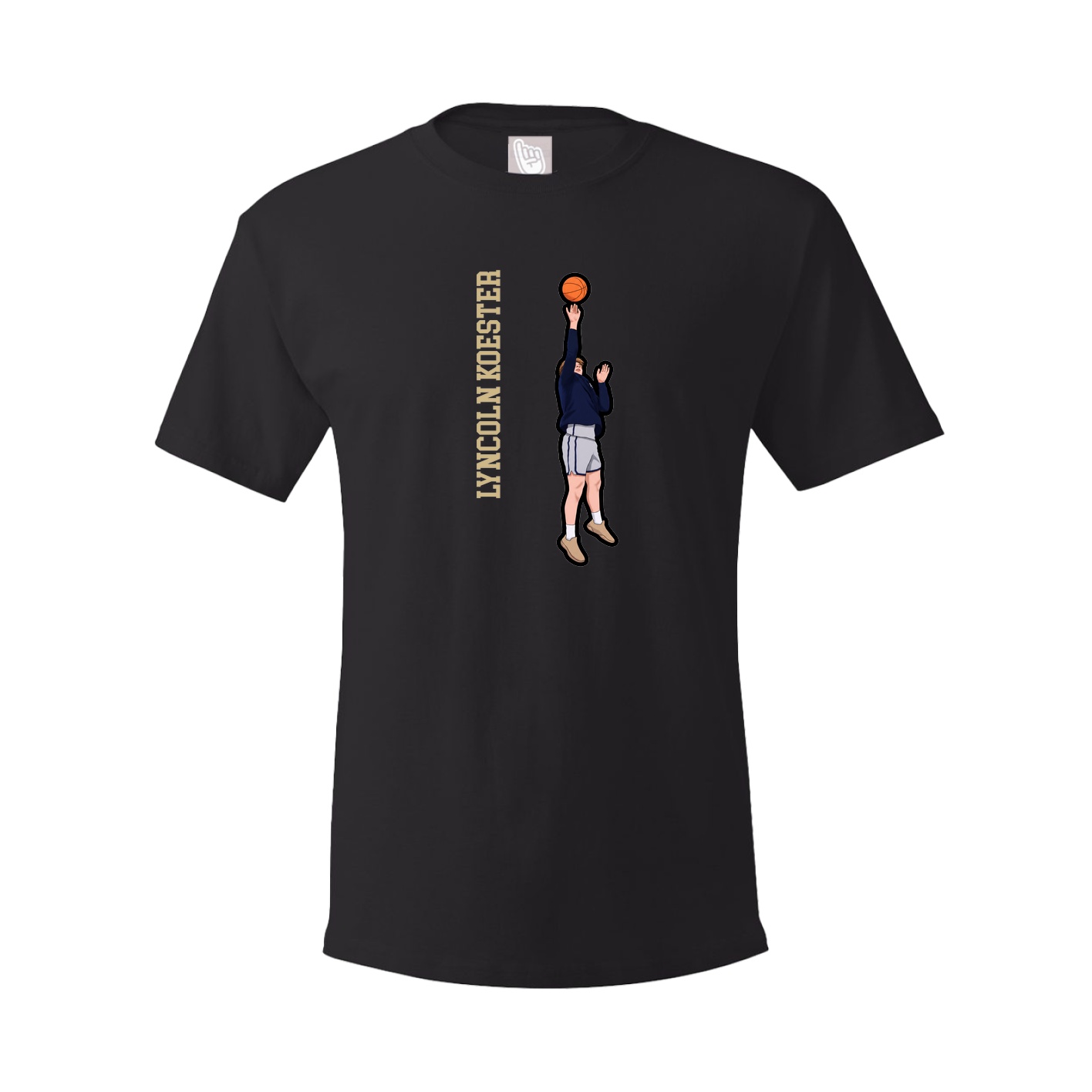 Youth Tee — Name Vertical in Black
