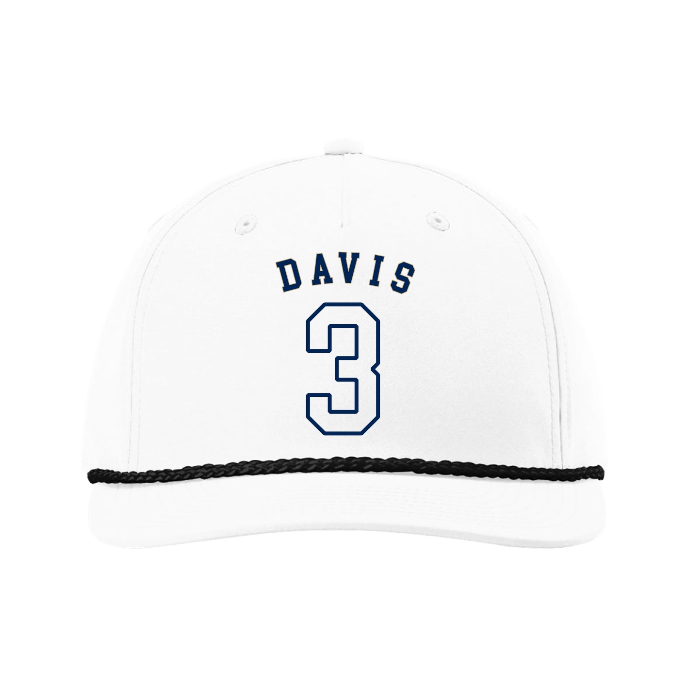 Five-Panel Classic Rope Cap — Shirsey Arch in White