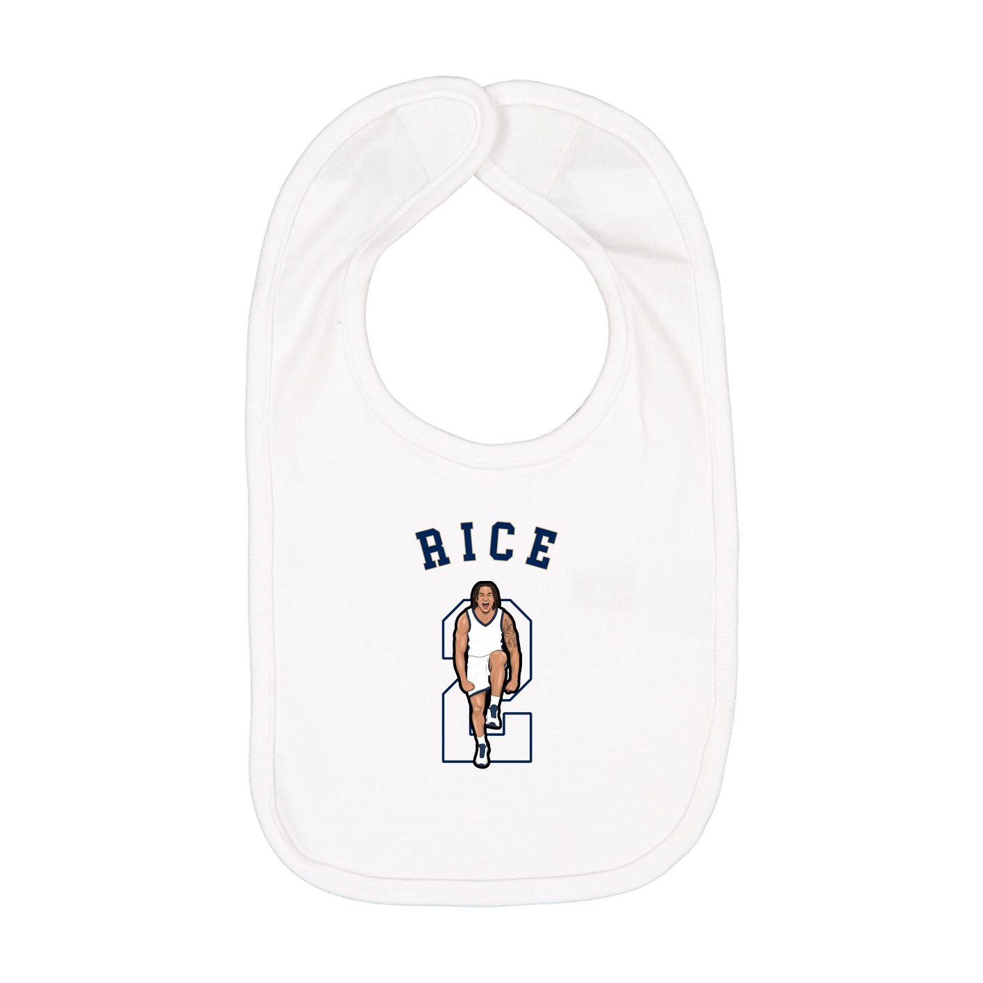 Infant Bib — Shirsey Arch in White