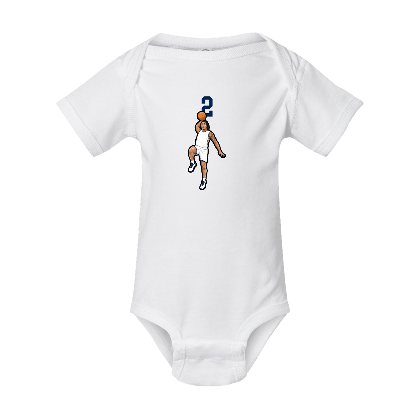 Baby Onesie — Number Top in White