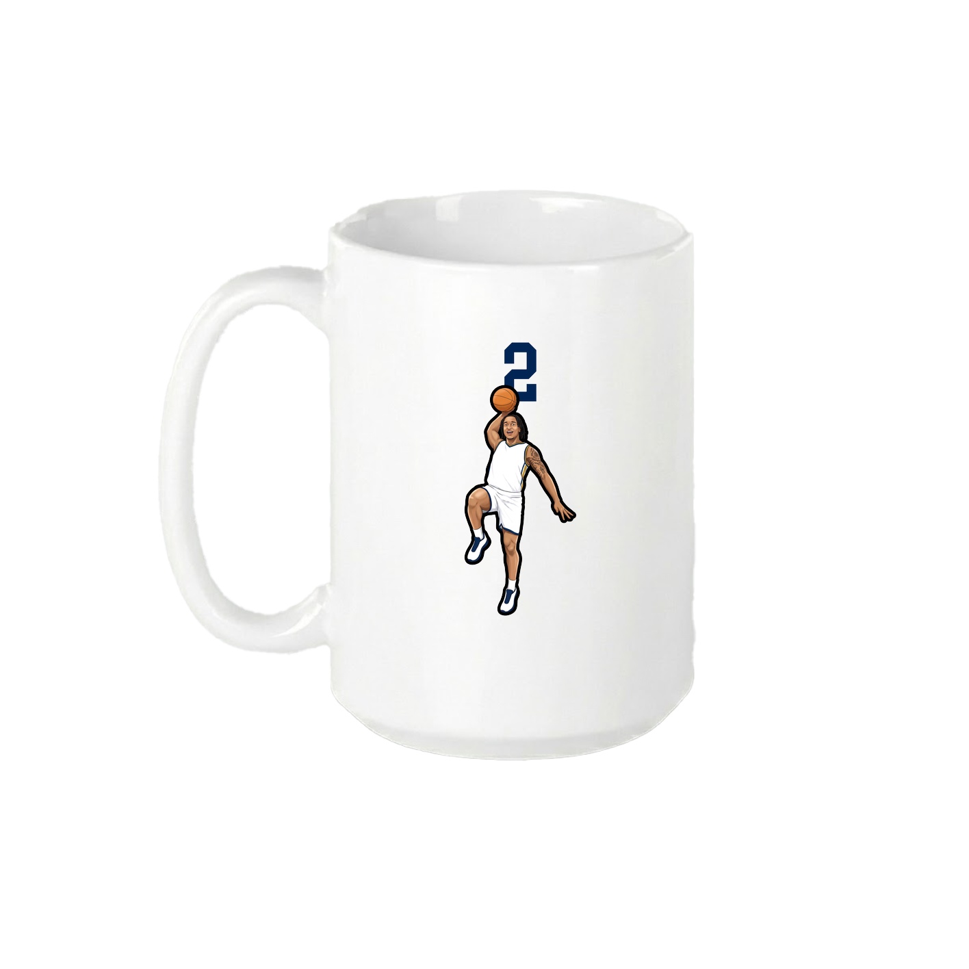 15oz Coffee Mug — Number Top in White