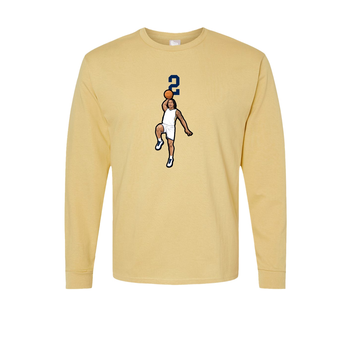 Long Sleeve Tee — Number Top in Vegas Gold