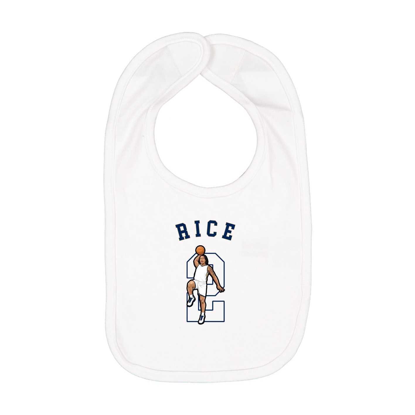 Infant Bib — Shirsey Arch in White