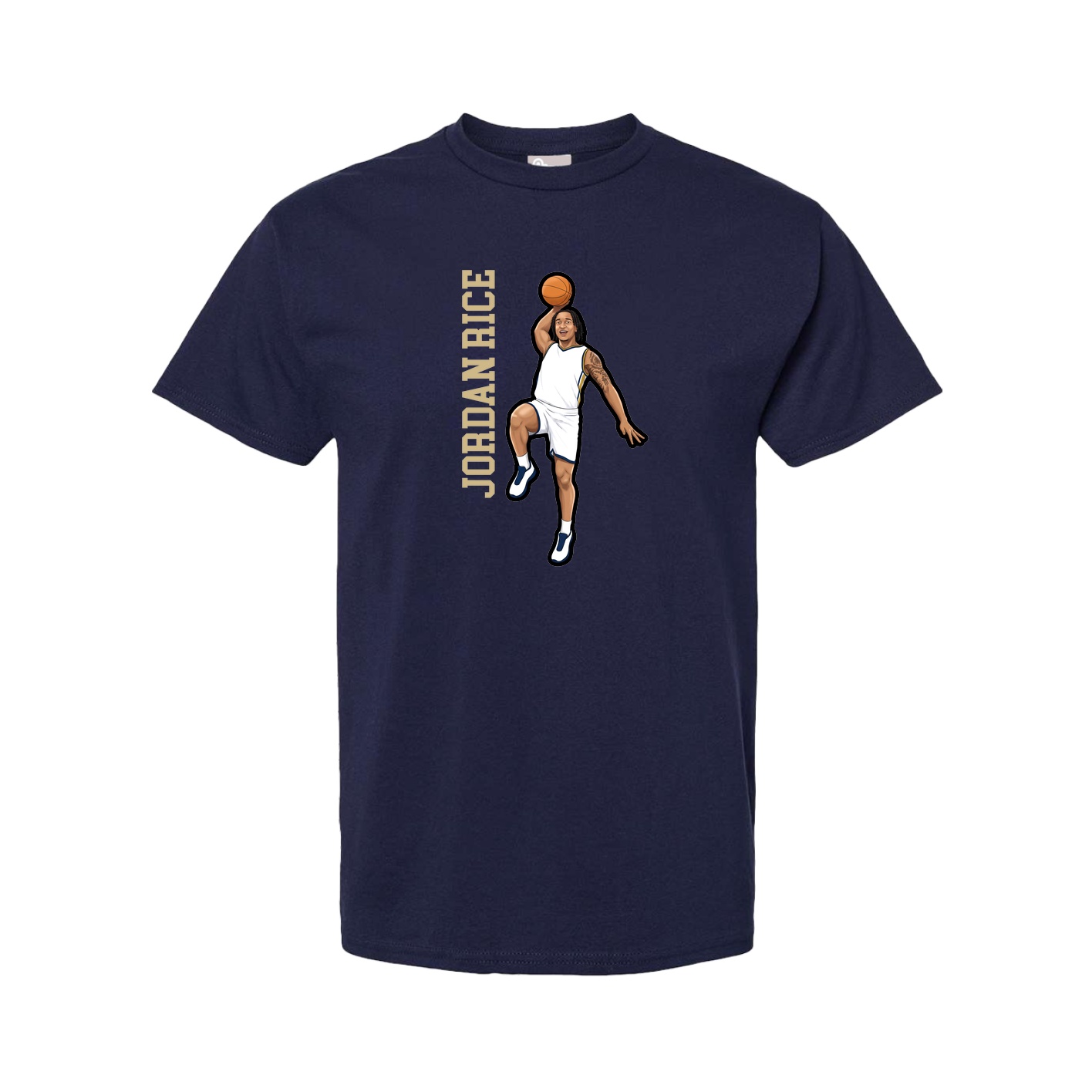 Tee — Name Vertical in Navy
