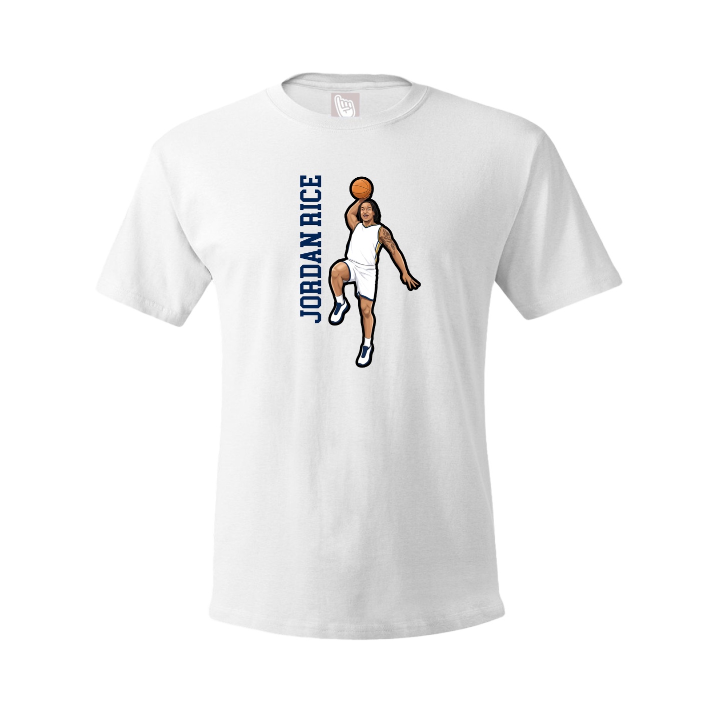 Youth Tee — Name Vertical in White