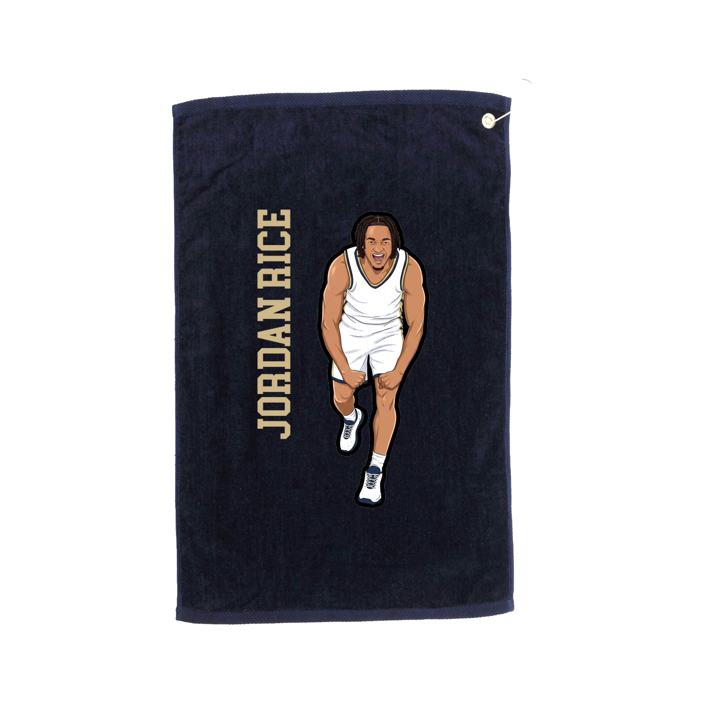 Golf Towel — Name Vertical in Navy