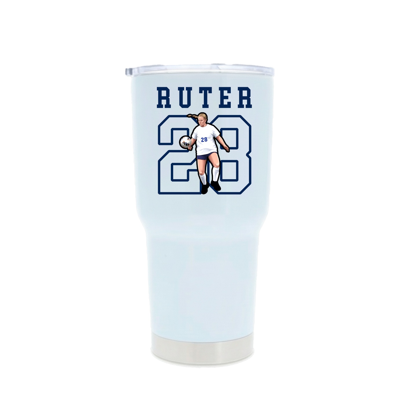 30oz Stainless Steel Tumbler — Shirsey in White