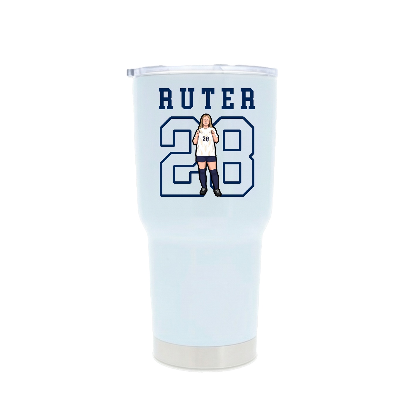 30oz Stainless Steel Tumbler — Shirsey in White