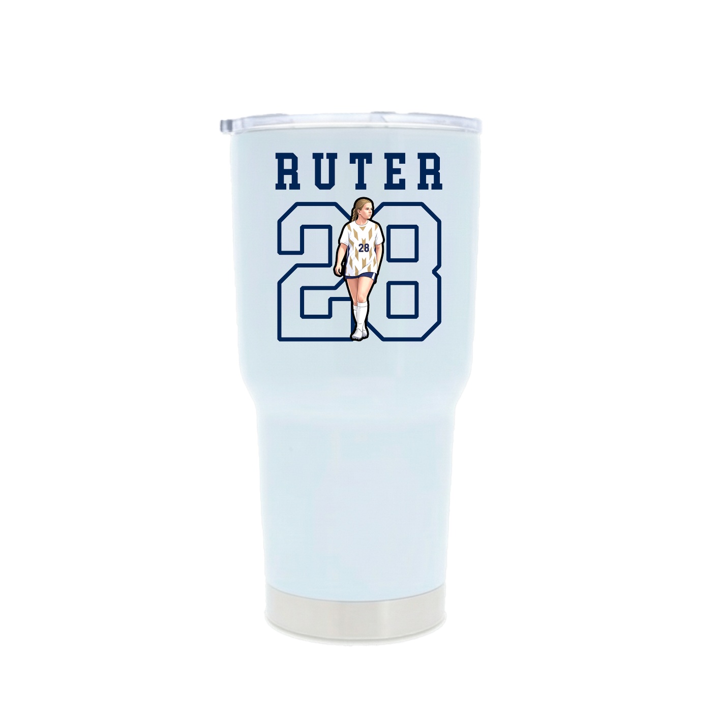 30oz Stainless Steel Tumbler — Shirsey in White