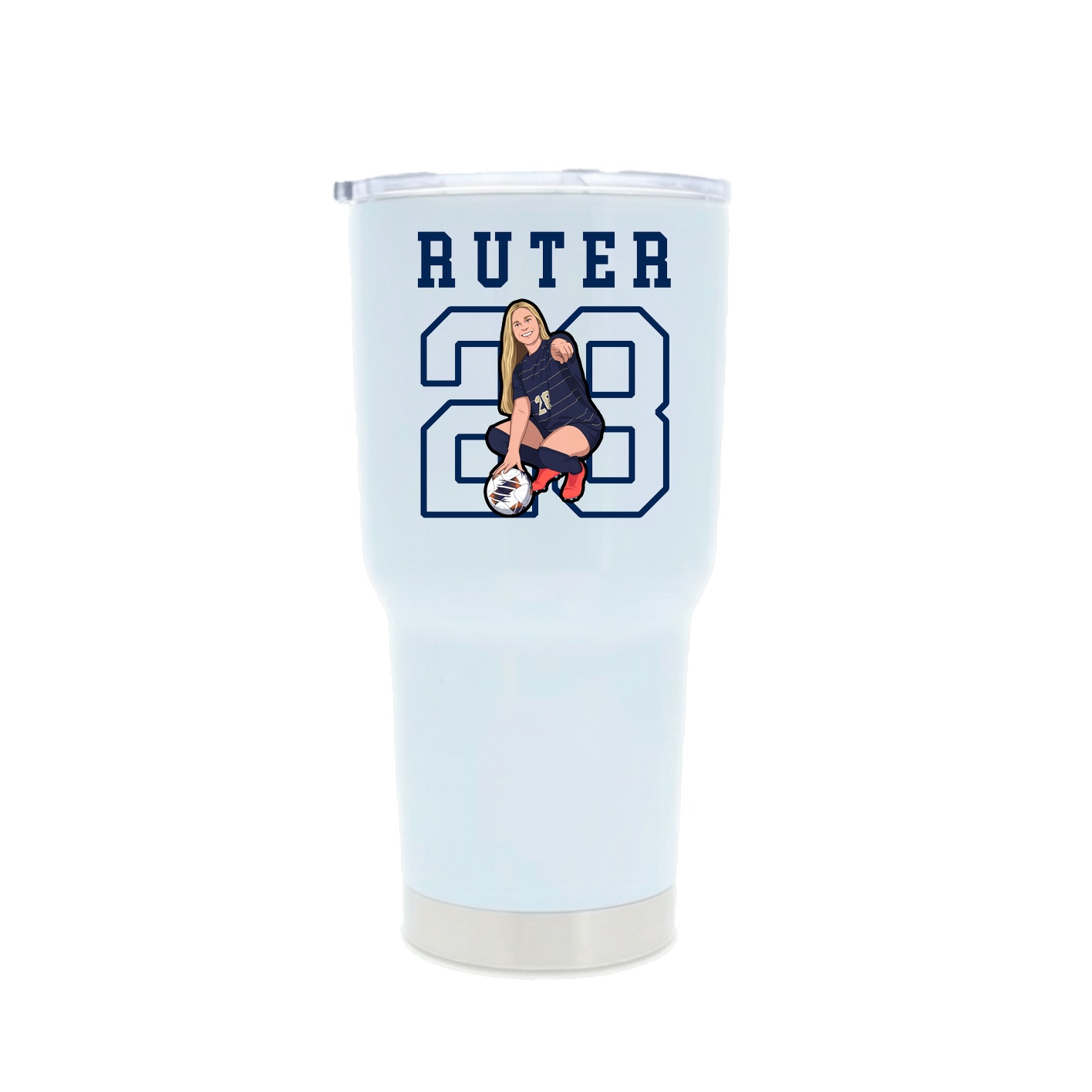 30oz Stainless Steel Tumbler — Shirsey in White