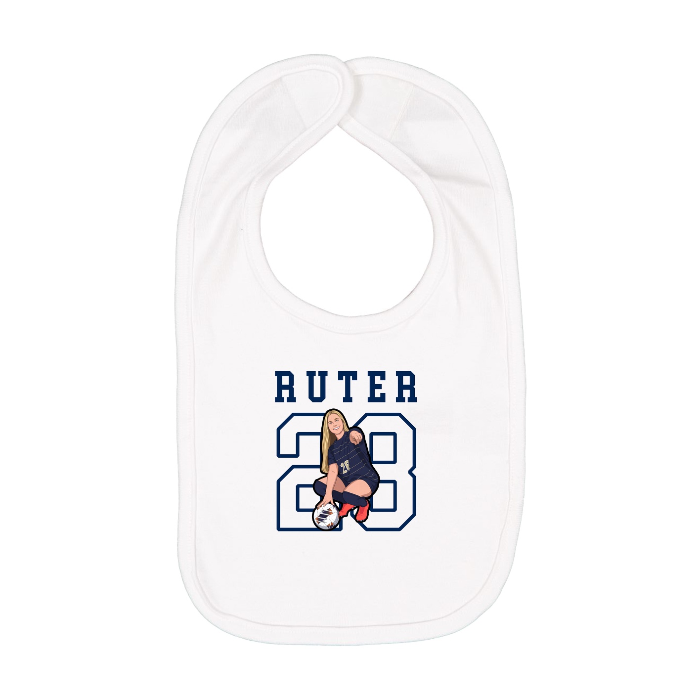 Infant Bib — Shirsey in White