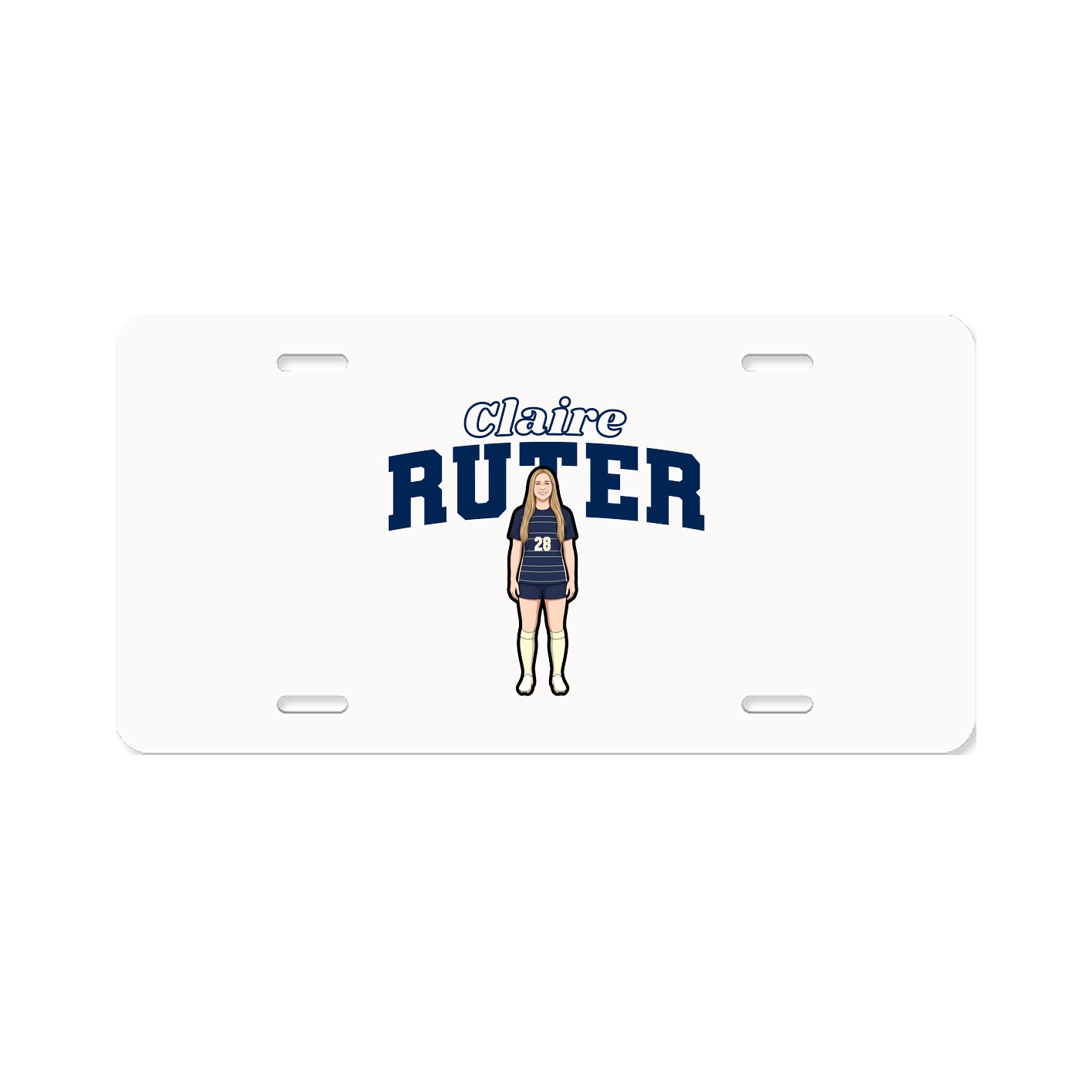 License Plate — Name Arch in Classic