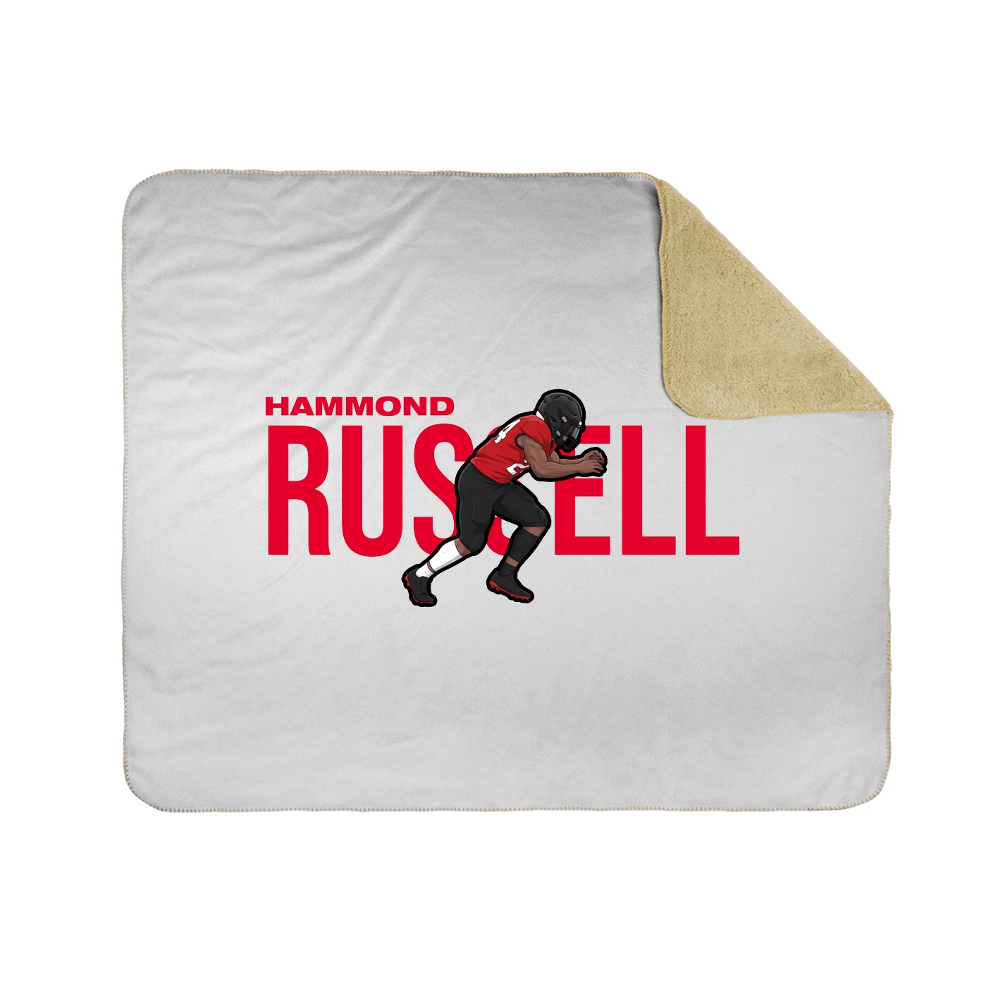 Throw Blanket — Player Name in White