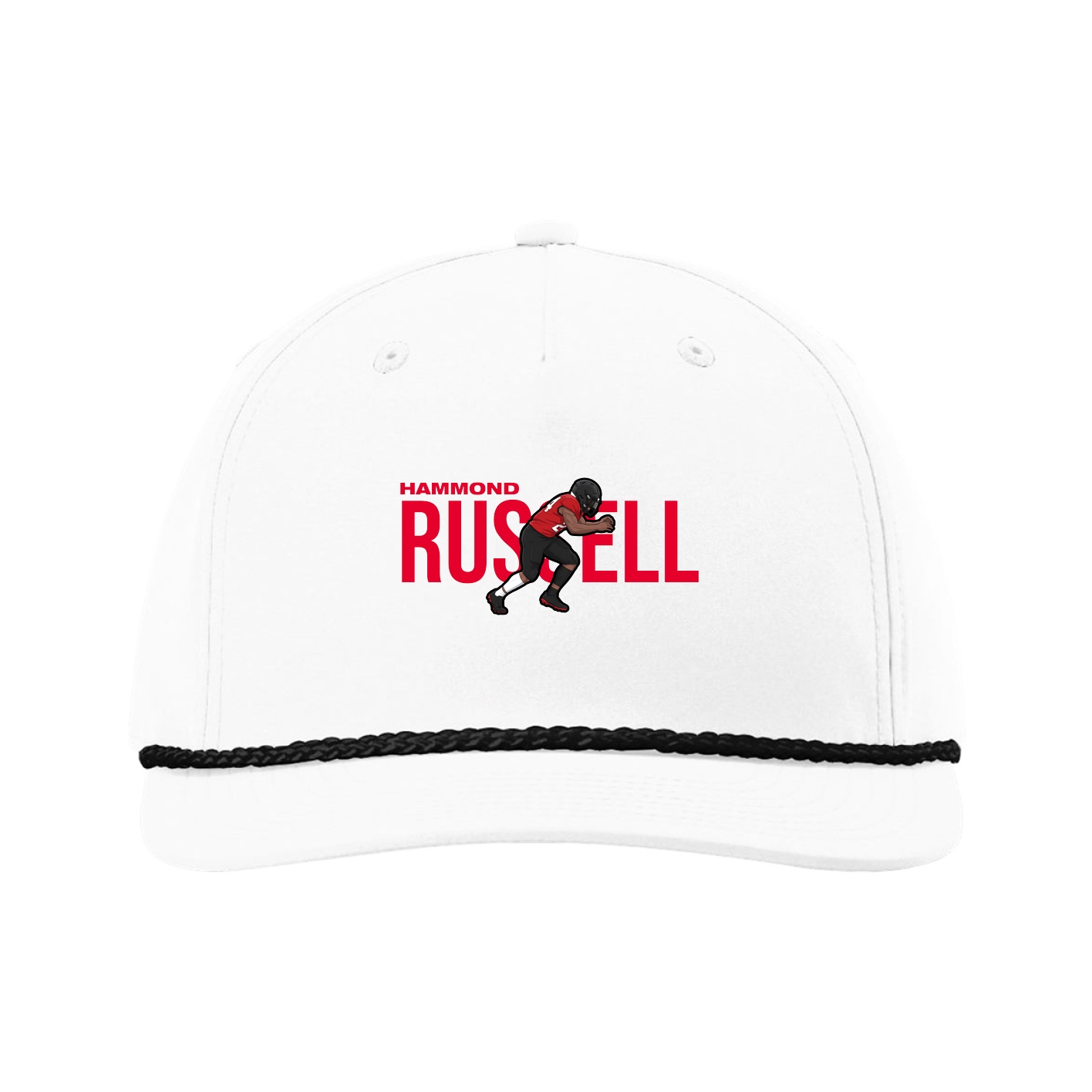 Five-Panel Classic Rope Cap — Player Name in White