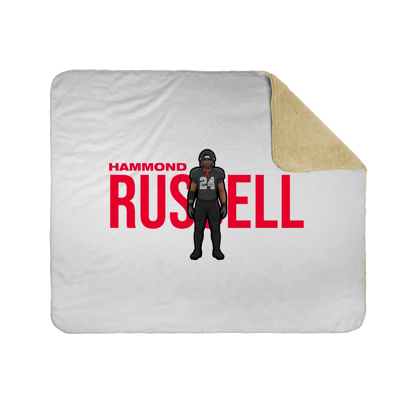 Throw Blanket — Player Name in White