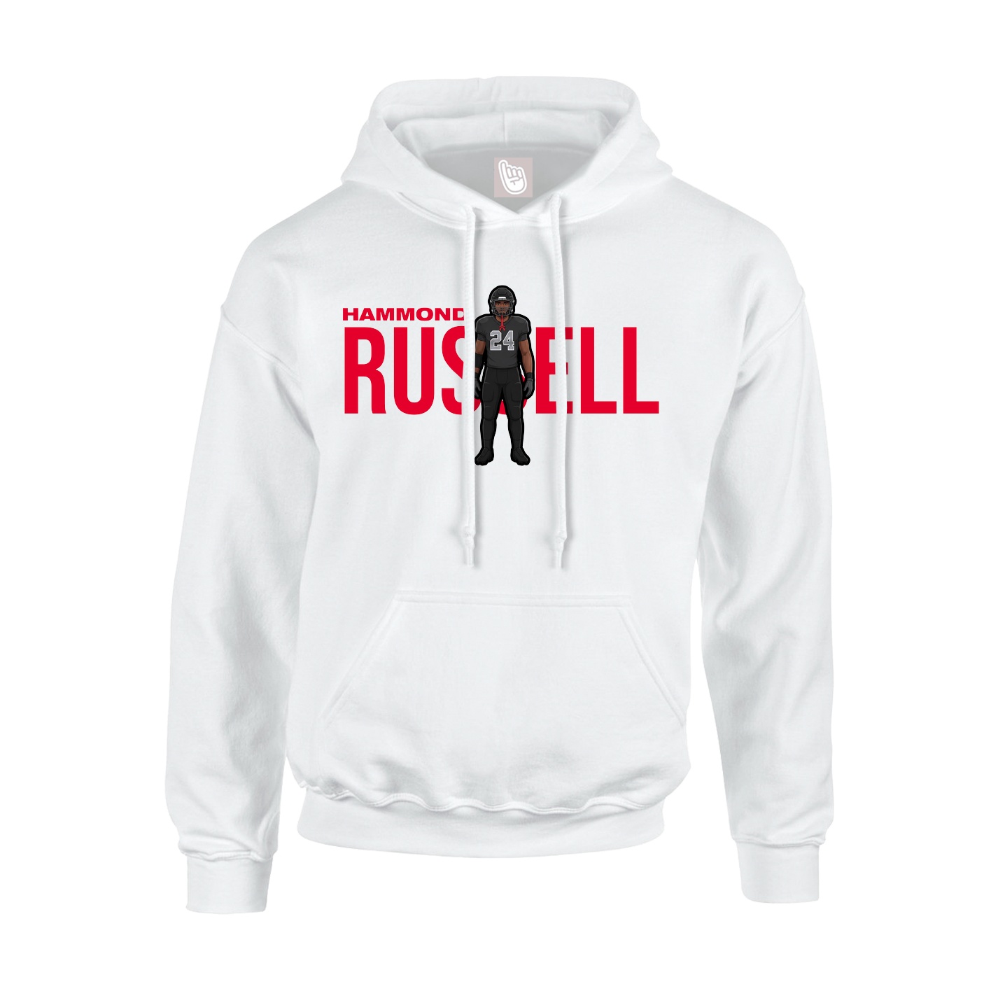 Youth Hoodie — Player Name in White