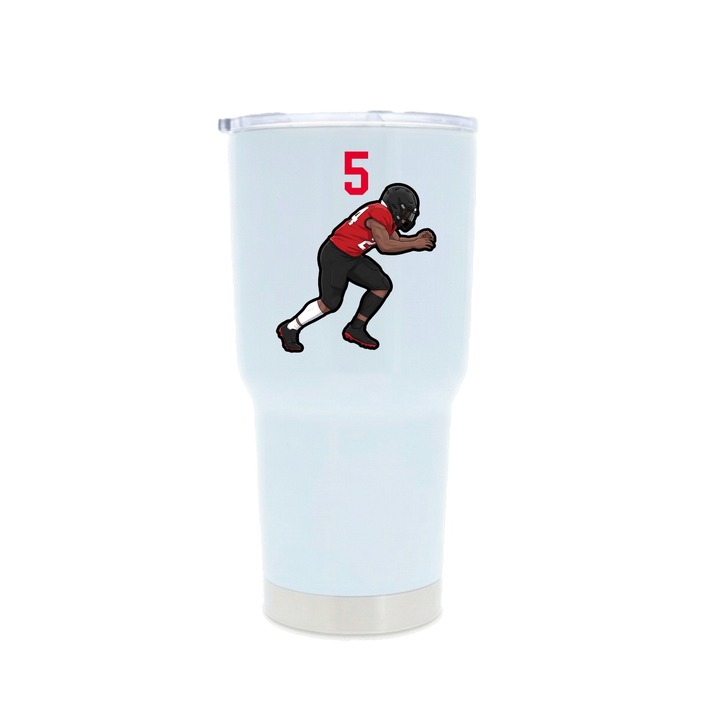 30oz Stainless Steel Tumbler — Number Top in White