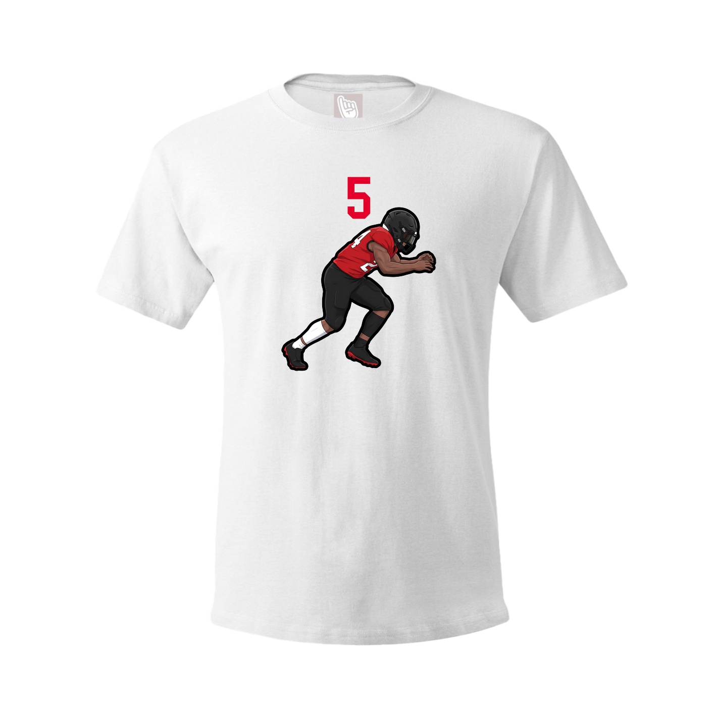 Youth Tee — Number Top in White