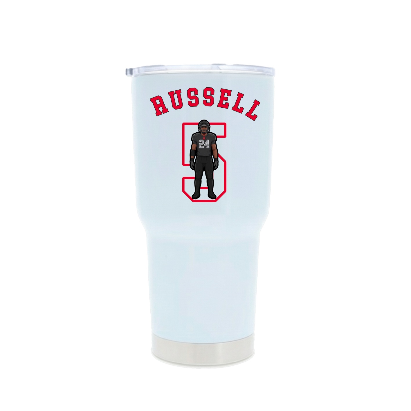 30oz Stainless Steel Tumbler — Shirsey Arch in White