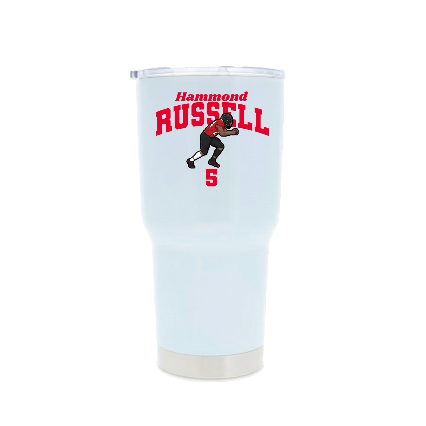 30oz Stainless Steel Tumbler — Signature Arch in White