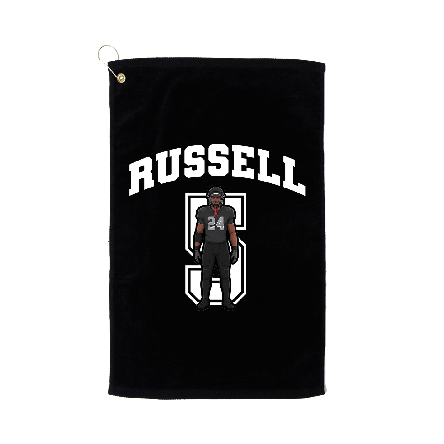 Golf Towel — Number in Black