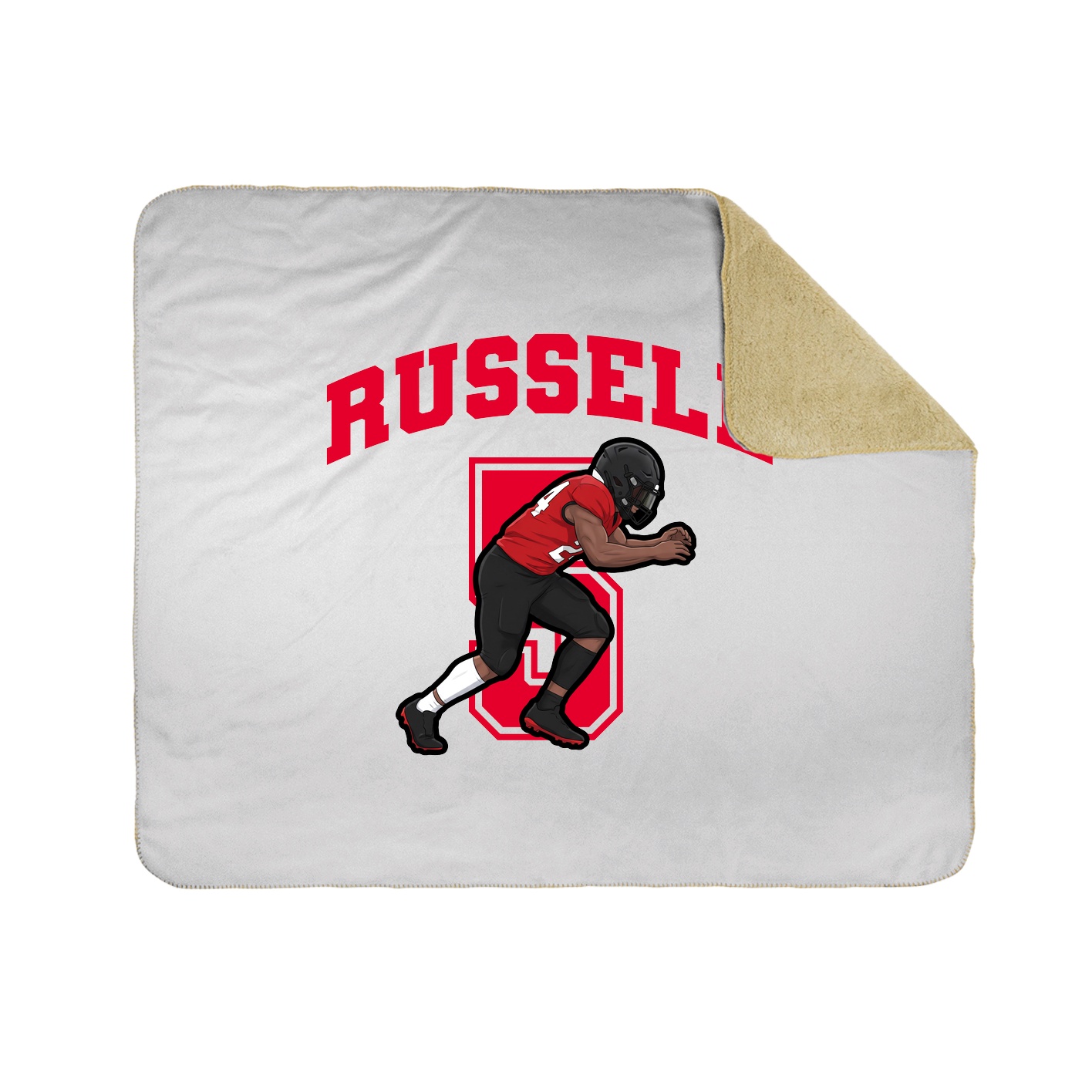 Throw Blanket — Number in White