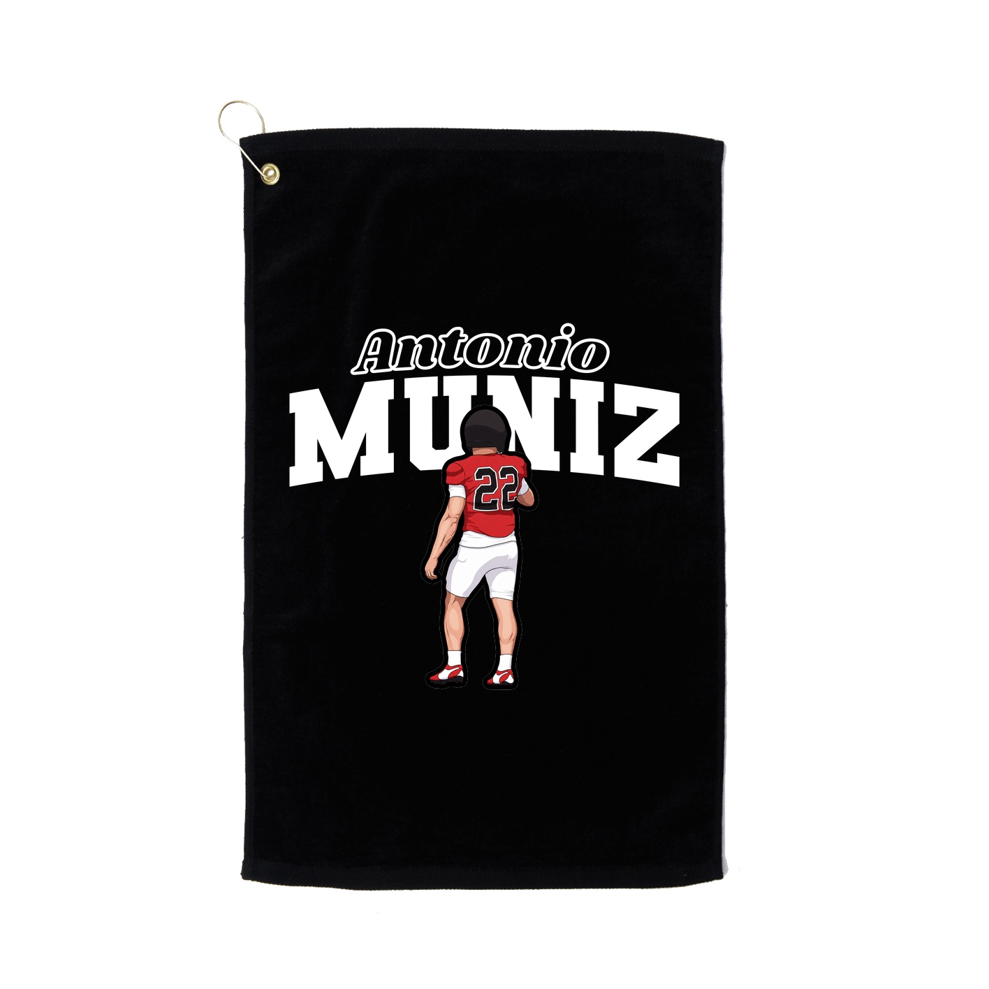 Golf Towel — Name Arch in Black