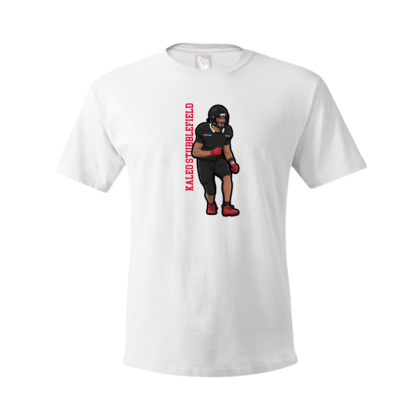 Tee — Name Vertical in White