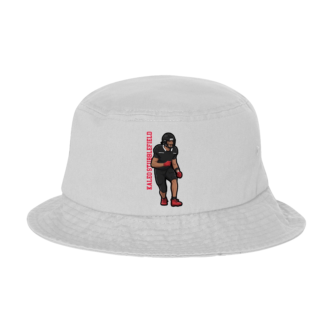 Bucket Cap — Name Vertical in White