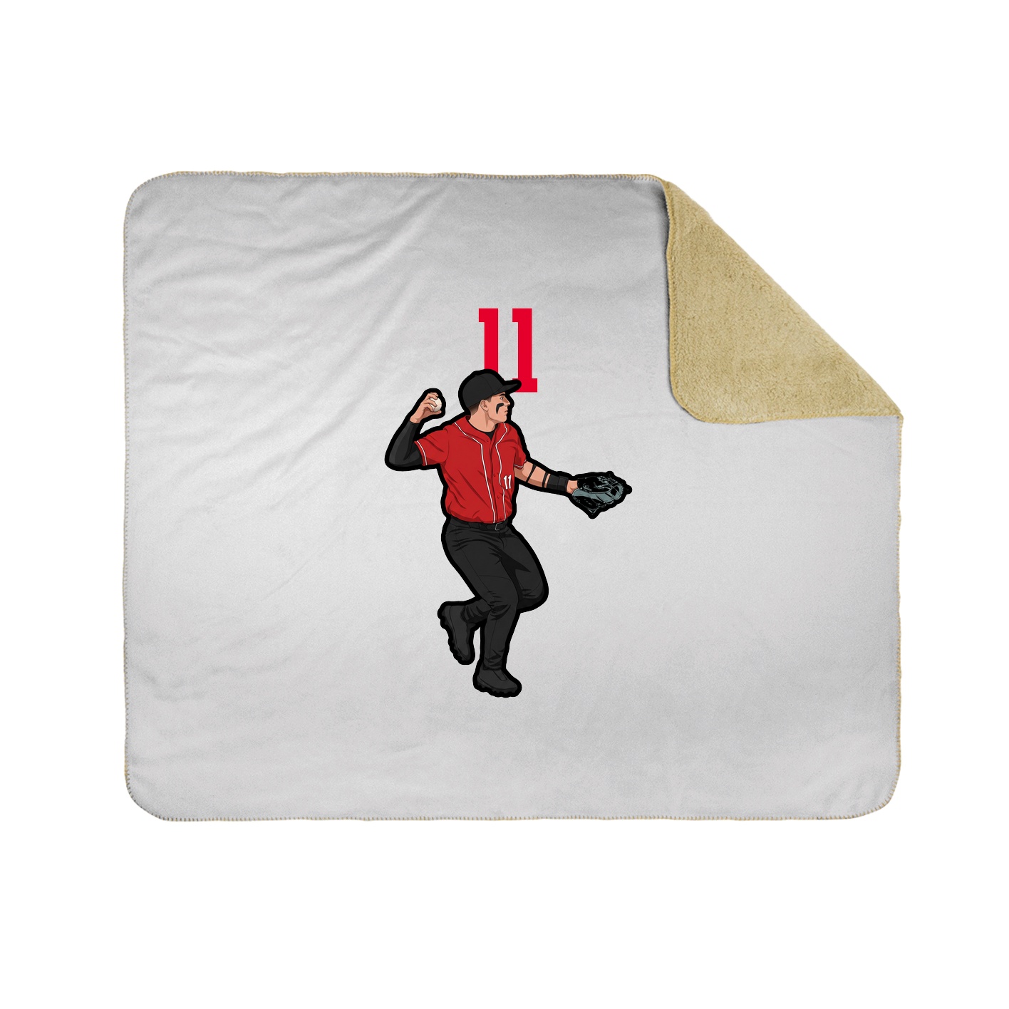 Throw Blanket — Number Top in White