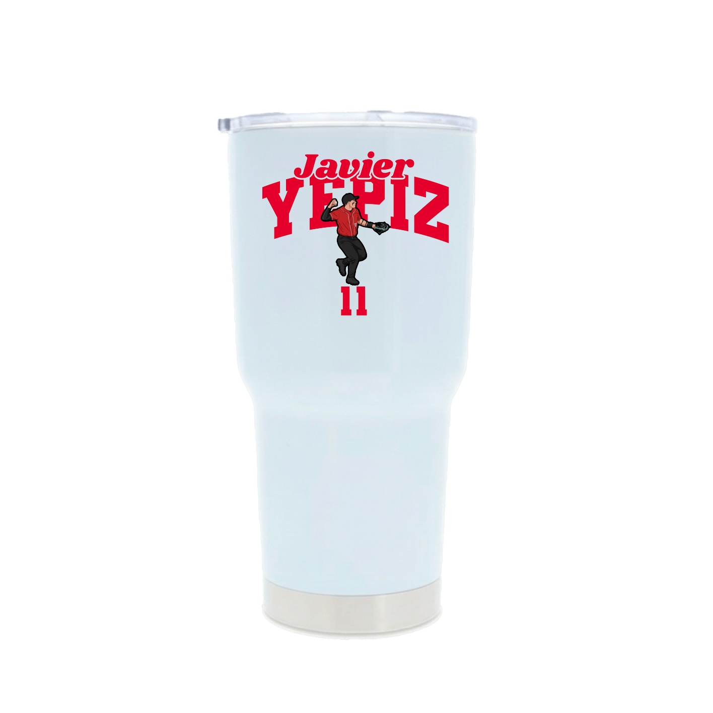 30oz Stainless Steel Tumbler — Signature Arch in White