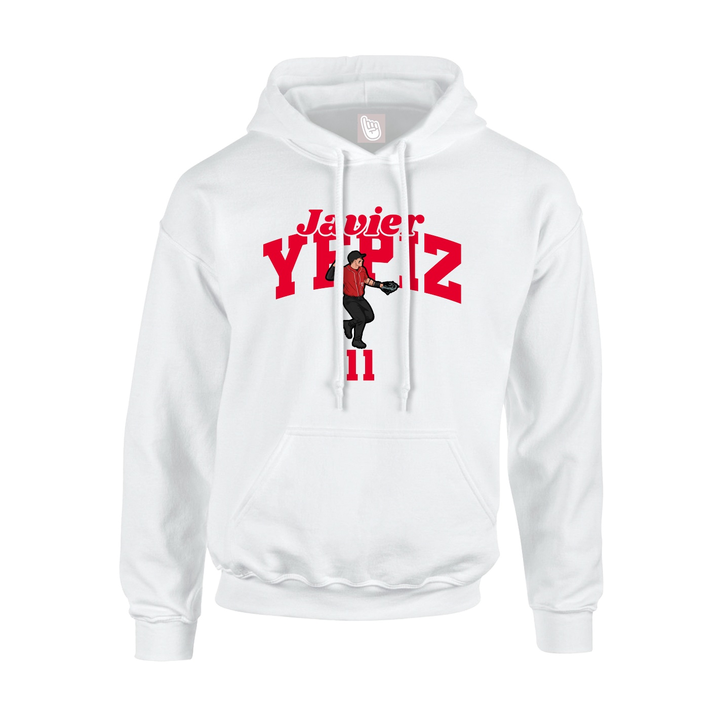 Hoodie — Signature Arch in White