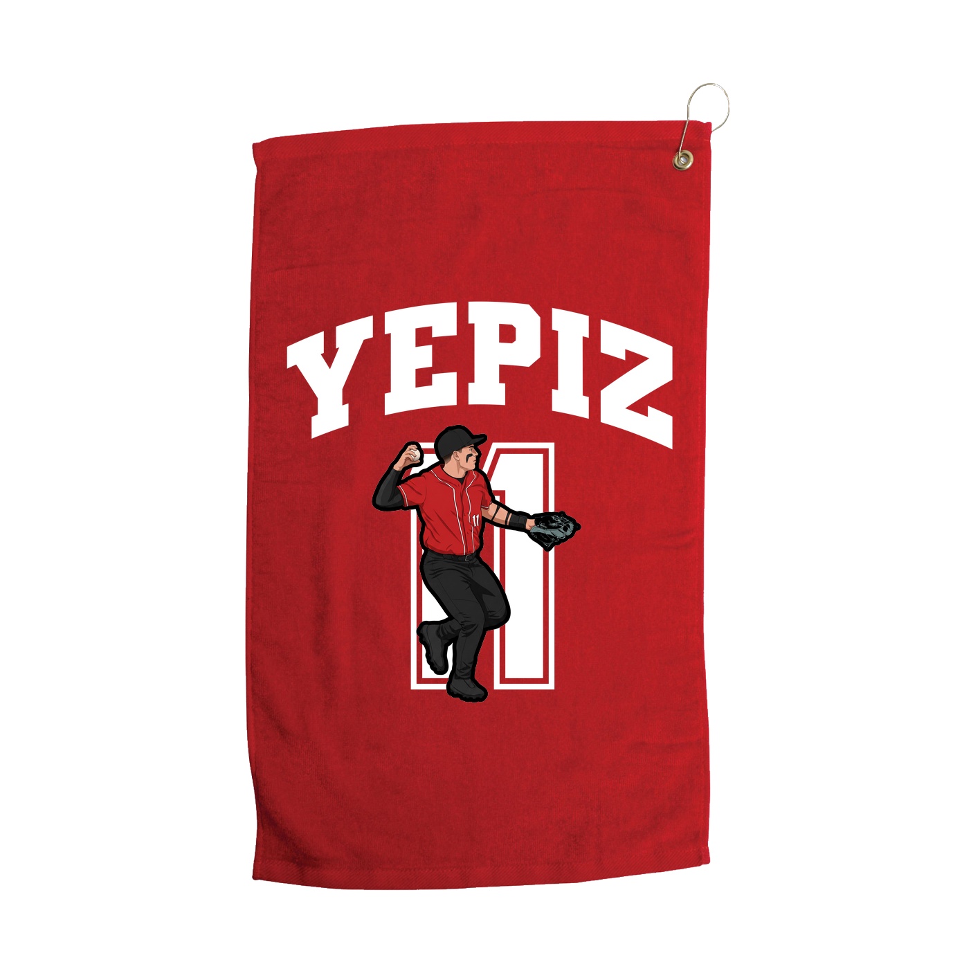 Golf Towel — Number in Red