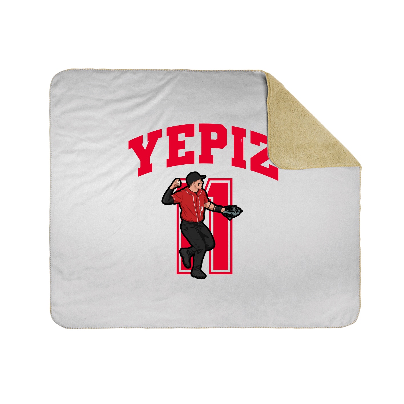 Throw Blanket — Number in White