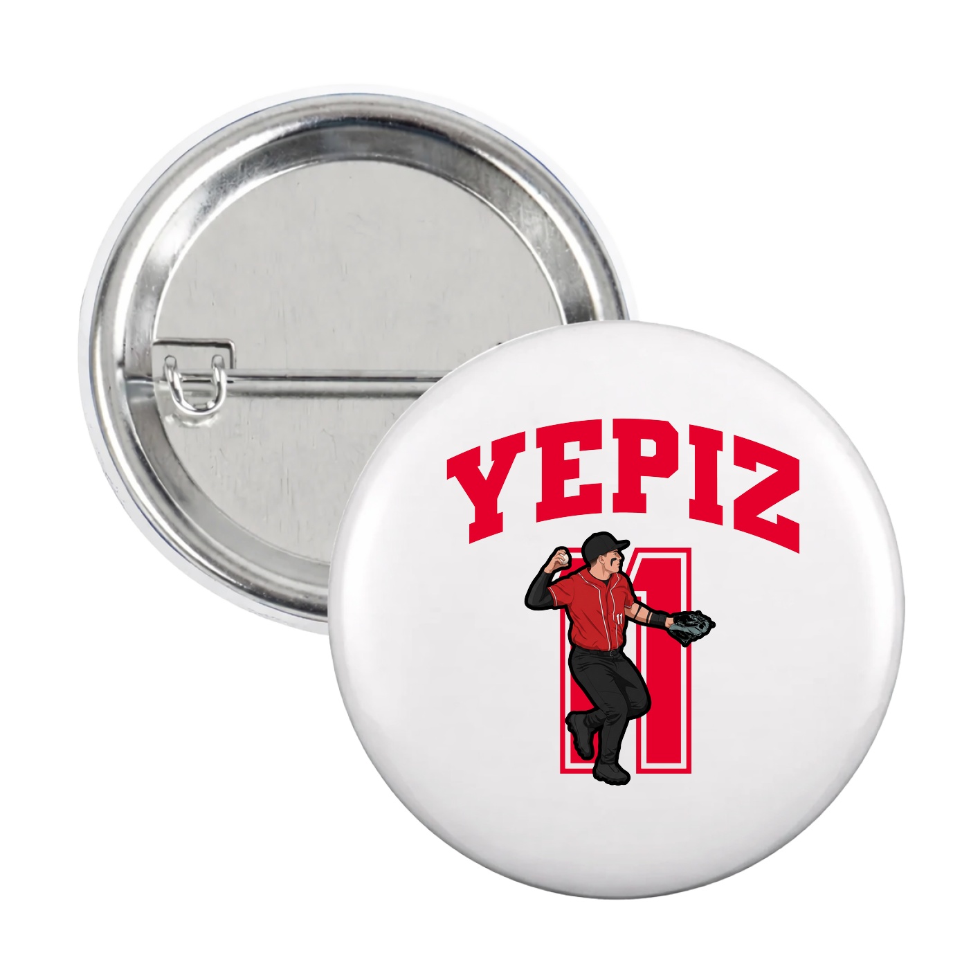 Game Day Button — Number in White