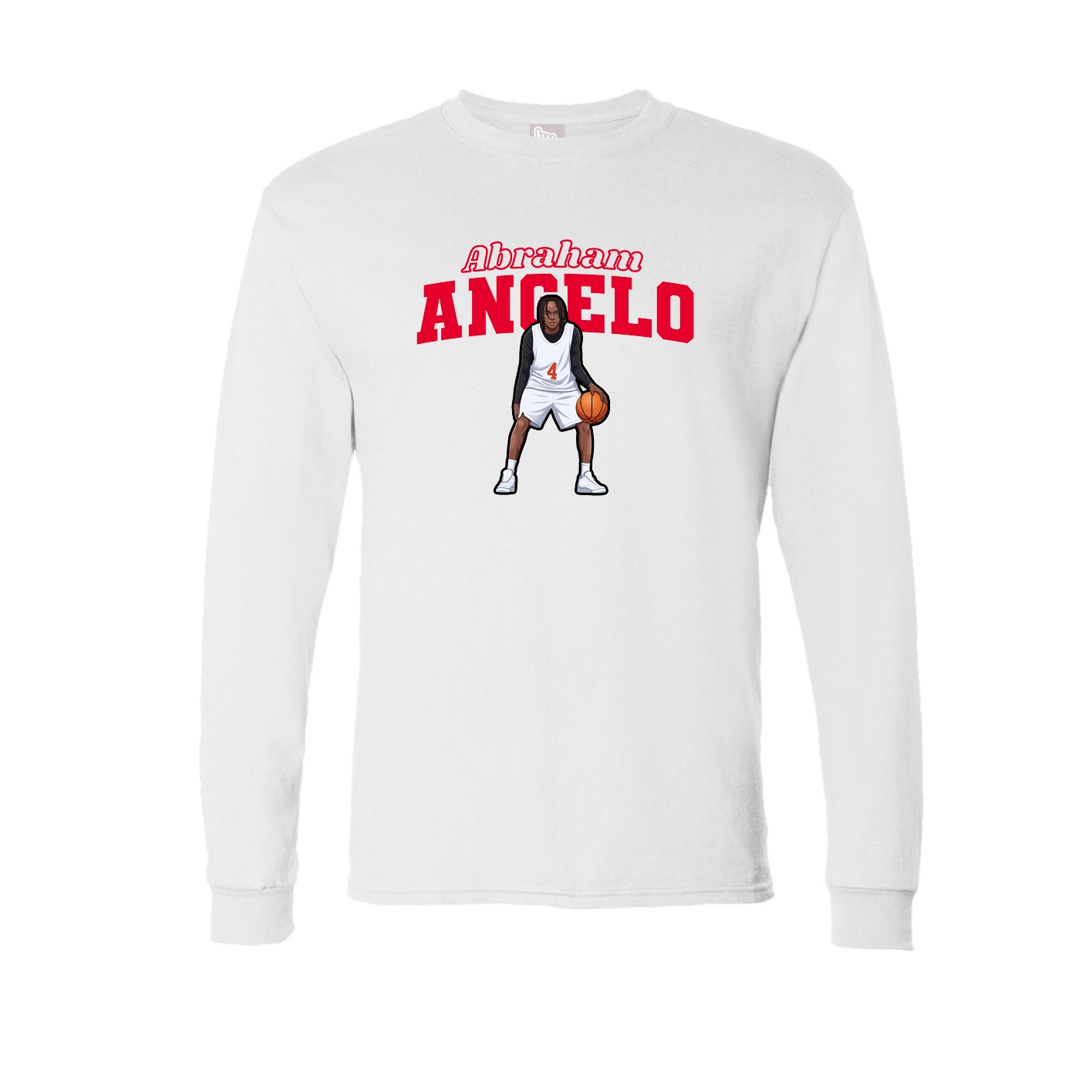 Long Sleeve Tee — Name Arch in White