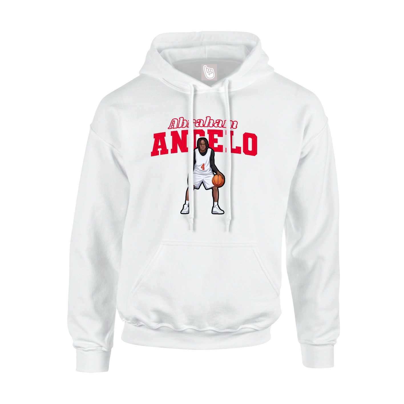 Hoodie — Name Arch in White
